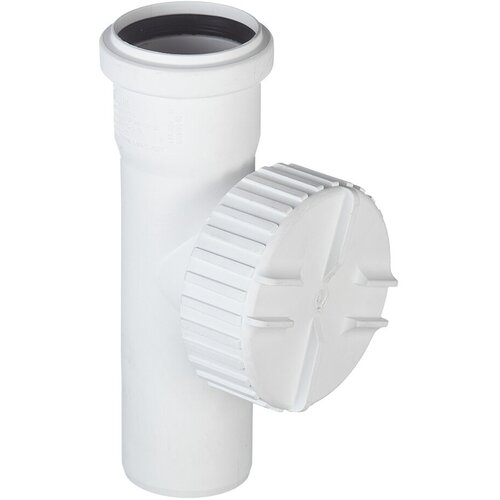 Ревизия Rehau Raupiano Plus d50 мм пластиковая шумопоглощающая для внутренней канализации крестовина rehau raupiano plus d110х110х110 мм 87° пластиковая шумопоглощающая одноплоскостная для внутренней канализации