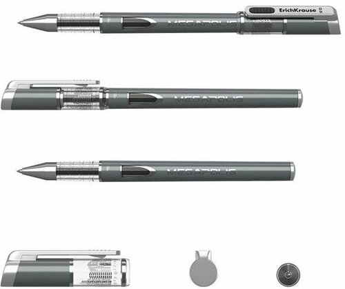 Ручка гелевая неавтоматическая Erich Krause Megapolis Gel черная толщина линии 0.35 мм, 1442255