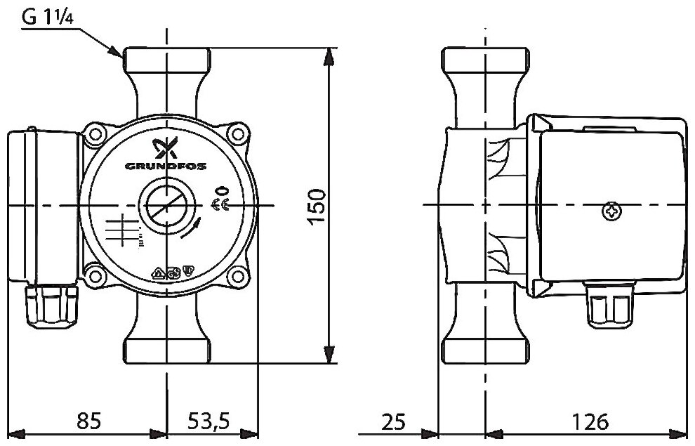 Циркуляционный насос GRUNDFOS , циркуляционный [95906472] - фото №14