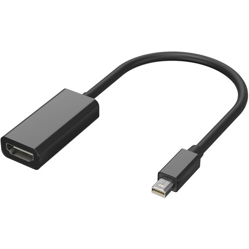 Переходник адаптер GSMIN B67 Mini DisplayPort (M) - HDMI (F) конвертер для монитора, видеокарты, проектора, 0.2 м, 1080p, 60 Гц (Черный) адаптер переходник gsmin 5 5мм x 2 1мм dc f mini usb m черный