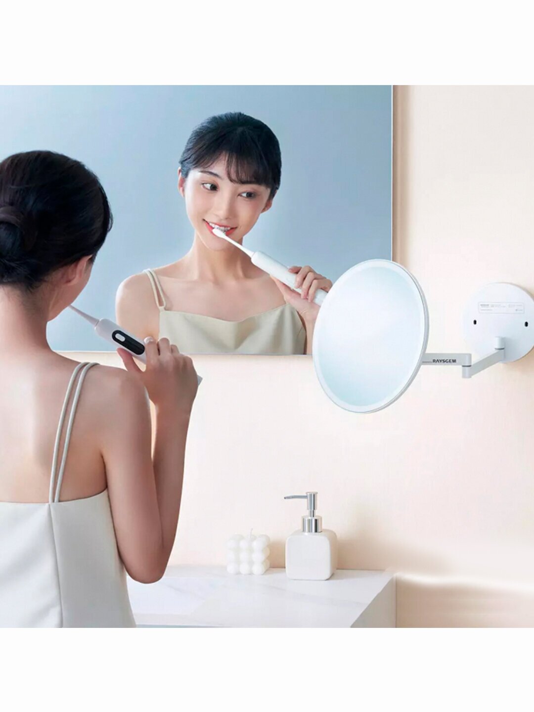 Зеркало с магнитным основанием Xiaomi Raysgem Smart Bathroom Mirror Basic Edition (RC070XY1-1) - фотография № 4