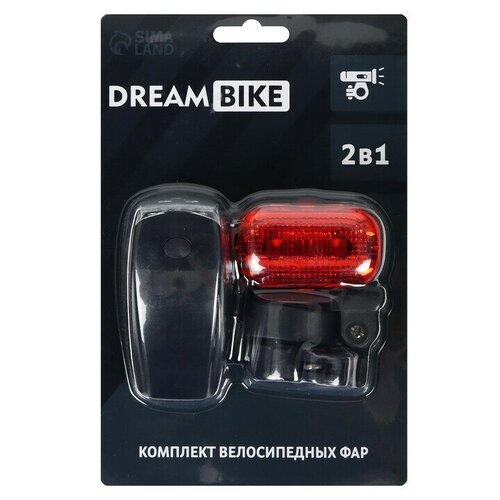 Комплект велосипедных фонарей Dream Bike, JY-286+JY-289T функциональный велосипедный передний фонарь задний в комплекте 5 батарей типа ааа