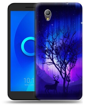 Дизайнерский силиконовый чехол для Alcatel 1 Северное сияние