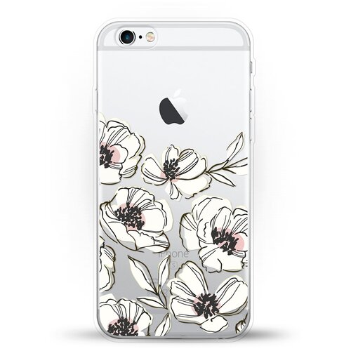 фото Силиконовый чехол цветы на apple iphone 6/iphone 6s andy & paul