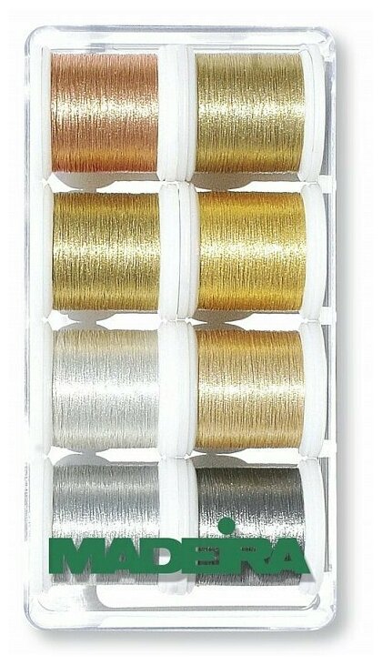 Набор ниток для шитья различных тканей Metallic Heavy metal 8*200м Madeira арт. 8014