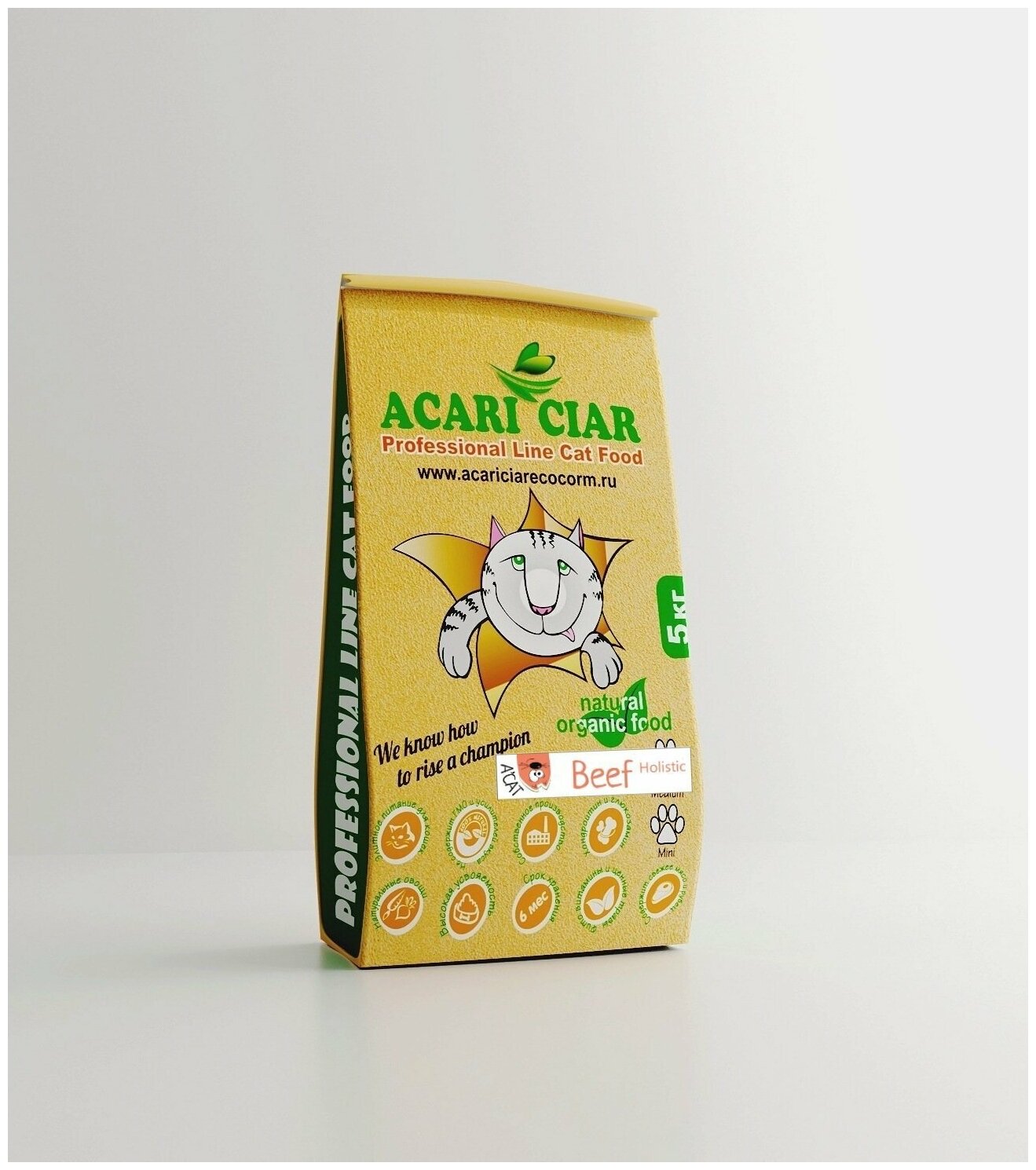 Сухой корм для кошек Acari Ciar A Cat Beef 5 кг (мини гранула ) Акари Киар