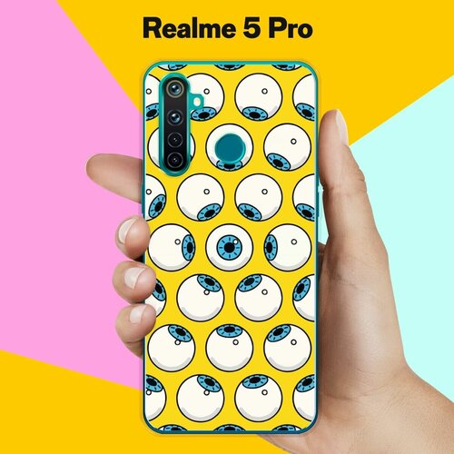 Силиконовый чехол на realme 5 Pro Глаза / для Реалми 5 Про силиконовый чехол на realme 5 pro глаза для реалми 5 про