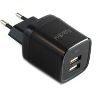 Сетевая зарядка FaisON 2xUSB C-18, Tornado, 2.4A, черный