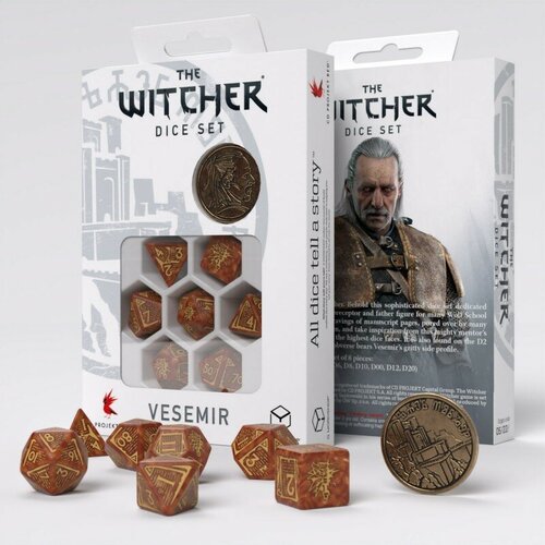 Набор кубиков для настольных ролевых игр Q-Workshop The Witcher Dice Set Vesemir - The Wise Witcher, 7 шт.