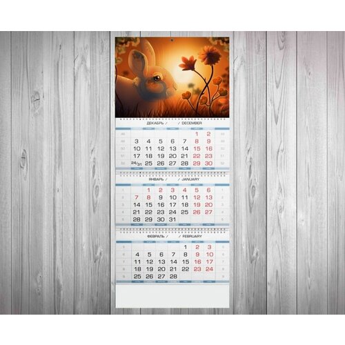 Календарь квартальный год Кролика №34