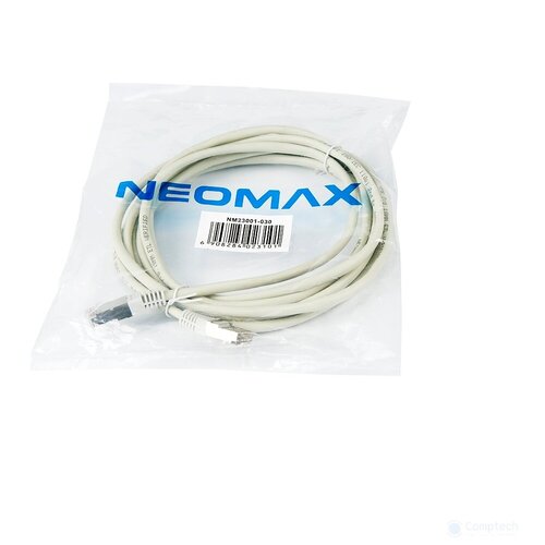 NEOMAX (NM23001-030) Шнур коммут. FTP 3 м cat.5е серый многожильный