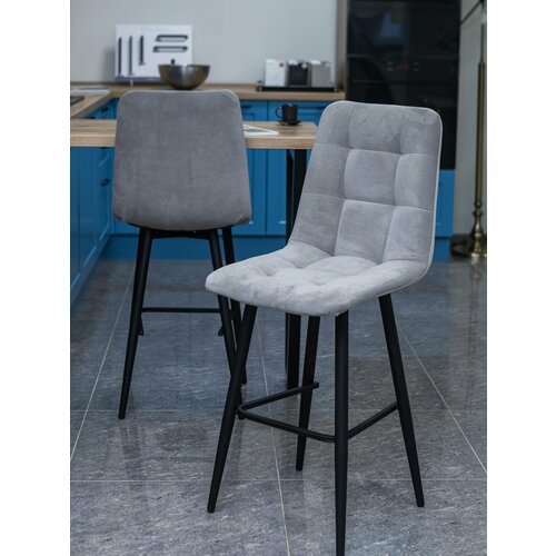 Стул полубарный/стул полубарный для кухни/серый/полу барный лофт/1шт