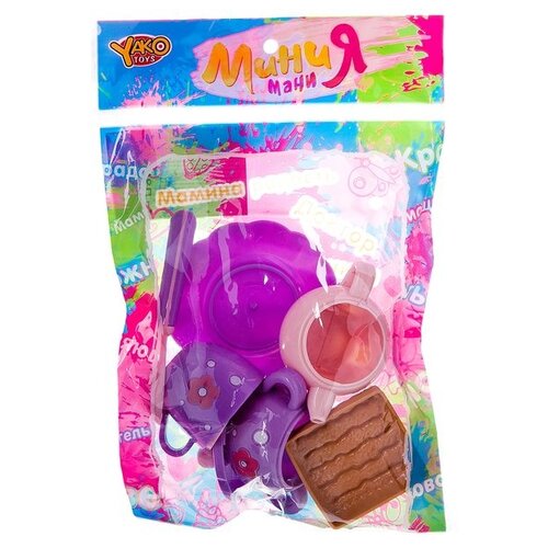 фото Набор пласт.чайн. сервиз, минимания, 6 предметов, рас 15х23см, арт. м6011. yako