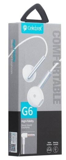 Наушники Celebrat G6, white