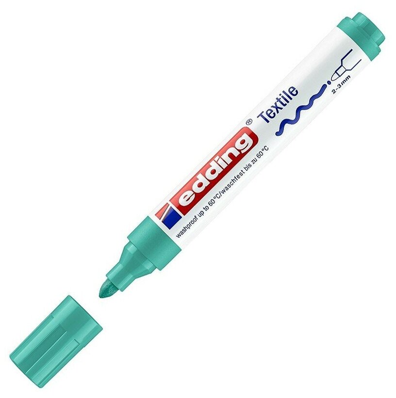 Художественный маркер Edding Маркер для ткани edding 4500, 2-3мм, бледно-зеленый