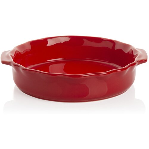 Форма для запекания круглая Esprit de cuisine Festonne d22,5 см, 1,2 л, керамика, вишневая