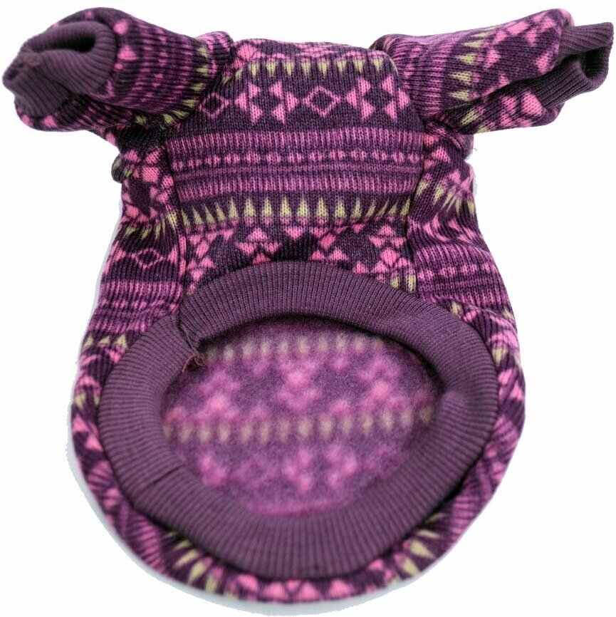 Свитер одежда теплая для собак кошек Орнамент фиолетовый размер XXL - фотография № 2
