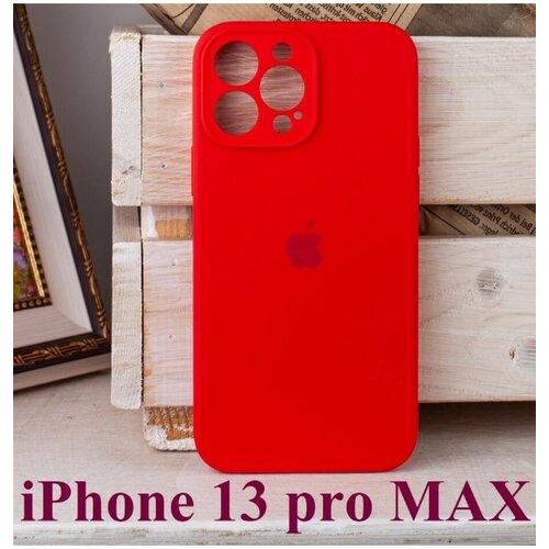 Чехол силиконовый на IPhone 13 ProMax, цвет красный силиконовый чехол на apple iphone 13 pro max эпл айфон 13 про макс soft touch красный