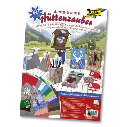 фото 1933 набор дизайнерской бумаги для творчества 'альпы', 40 элементов, folia