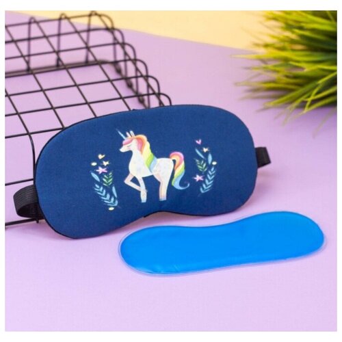 фото Маска для сна гелевая "color unicorn", blue ilikegift