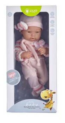 Пупс Junfa Toys Pure Baby в розовом комбинезоне, 35 см, WJ-B9971 разноцветный