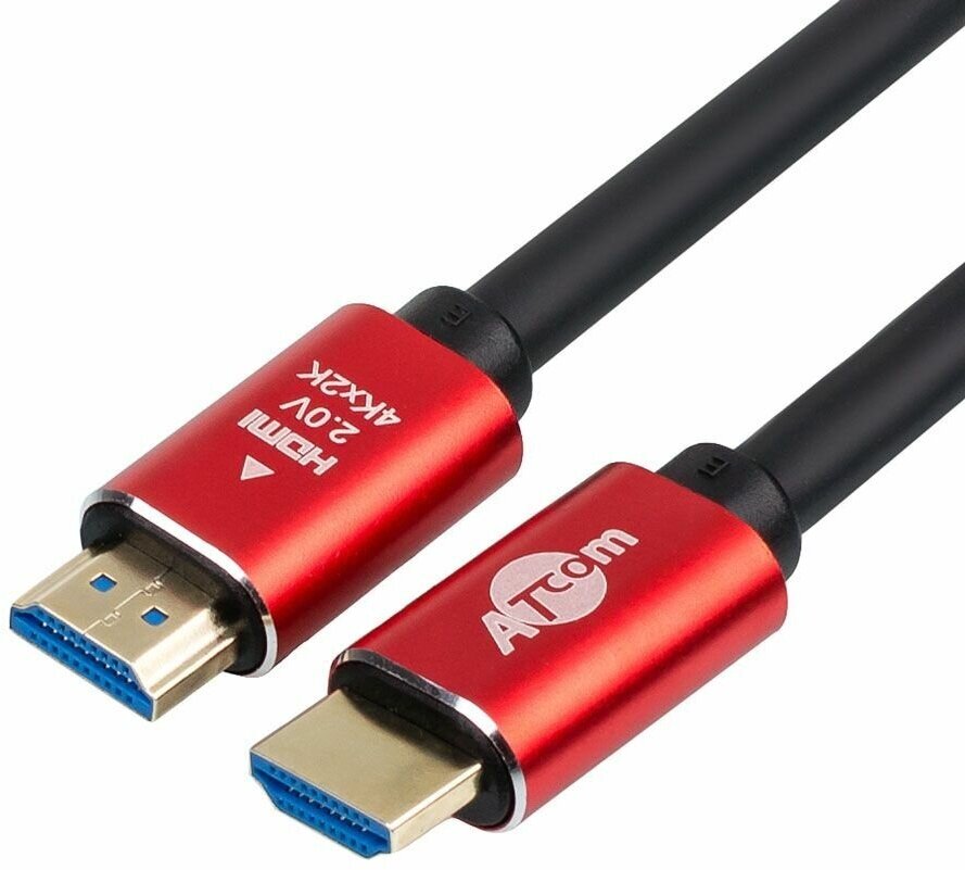 Аксессуар ATcom HDMI - HDMI Ver 2.0 2m Red-Gold AT5941