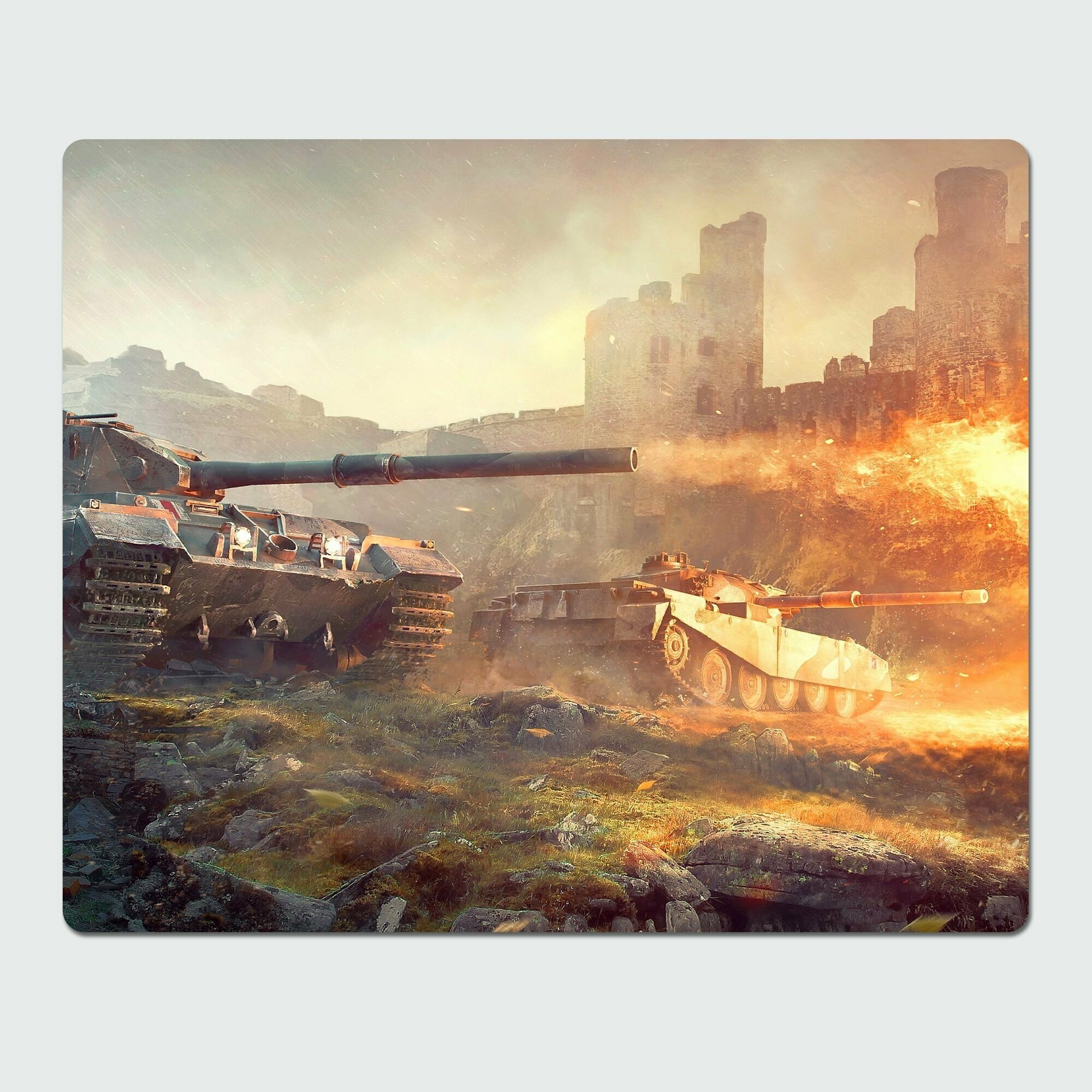 Коврик для компьютерной мышки Rocket - World of Tanks, 23x19 см