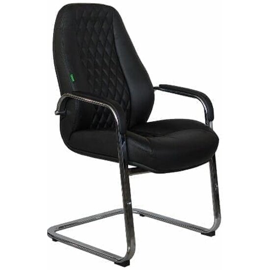 Кресло руководителя Riva Chair RCH F385 нат. кожа черный (А8)