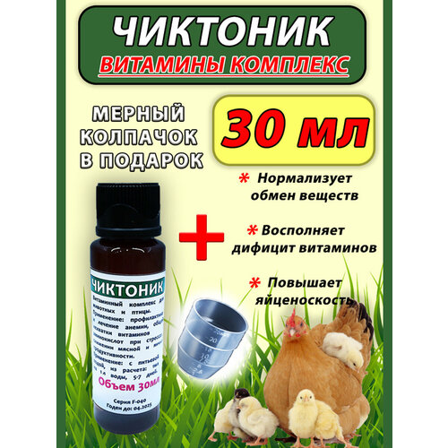 чиктоник 250мл 2шт набор витамины для животных и птицы Чиктоник 30мл витамины для животных и птицы