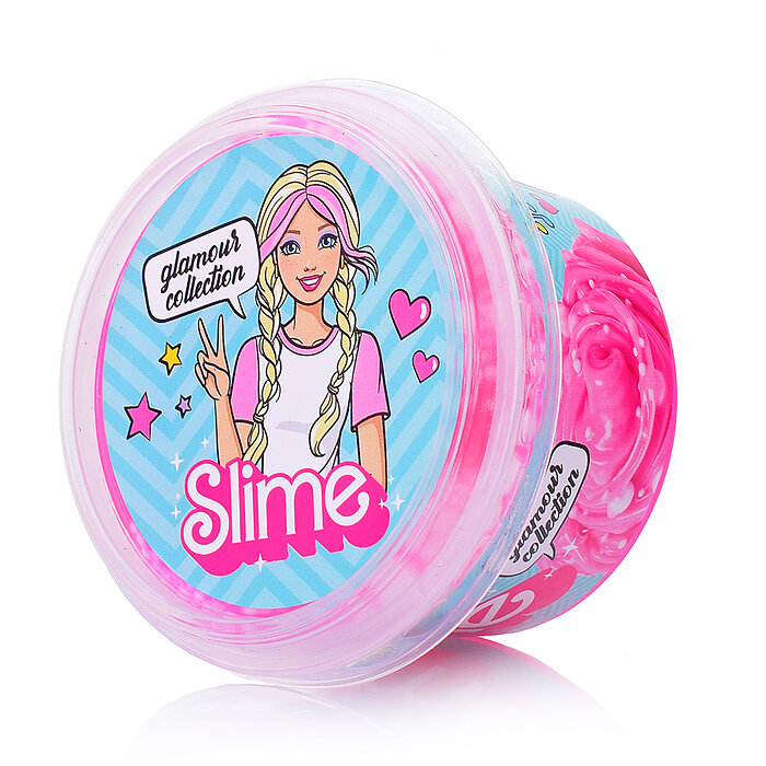 Slime Glamour collection crunch, розовый Волшебный мир - фото №3