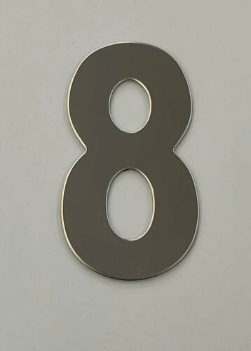 Изображение товара Цифры самоклеющиеся на дверь 75х40х1,2мм. (хром-серебро-светлое)