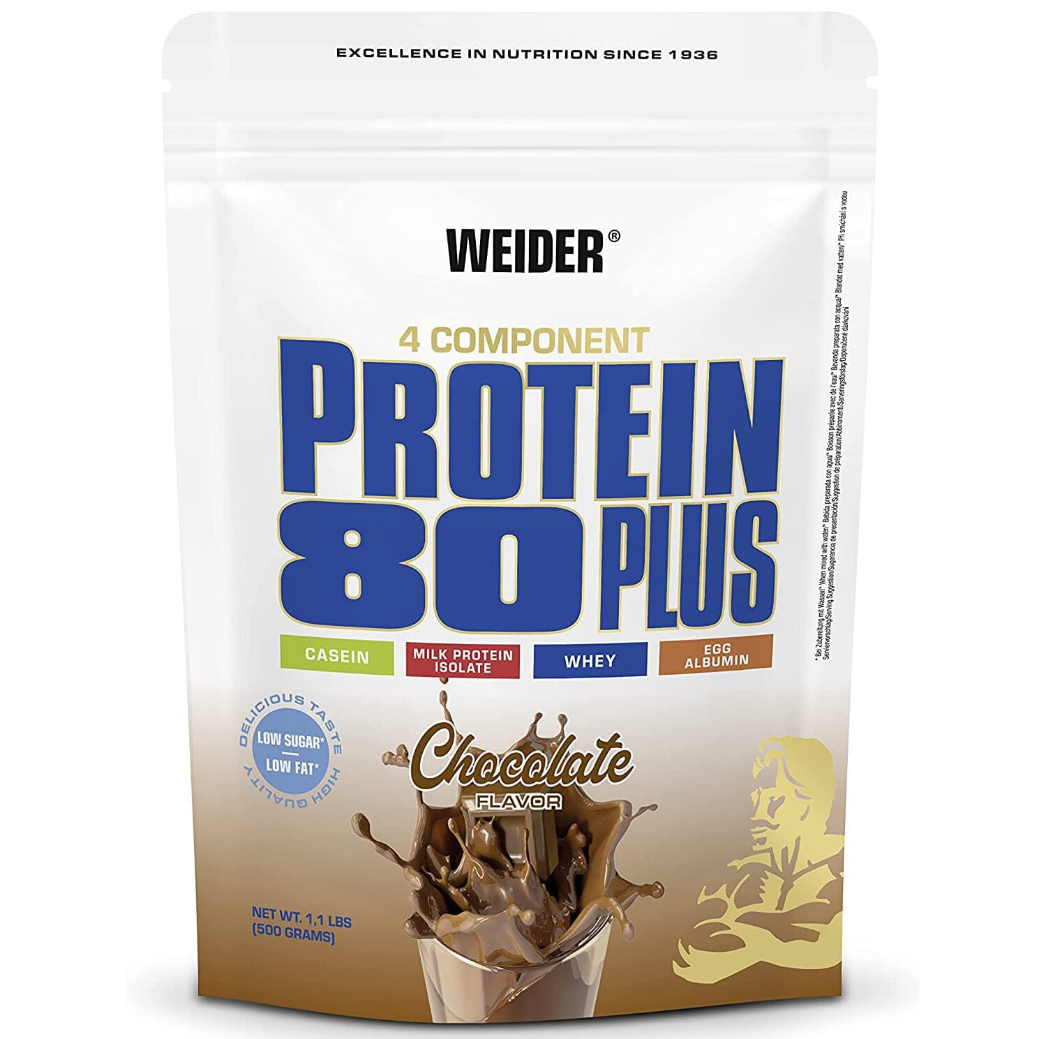 Многокомпонентный протеин Weider Protein 80 Plus - 500 грамм, шоколад