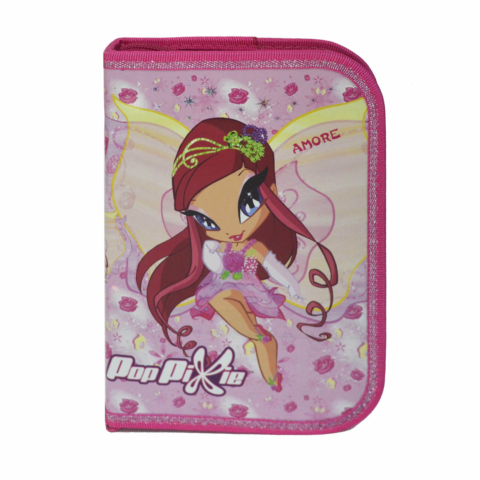 фото Пенал на молнии Феи, 1 отделение, розовый 19*13*3 см.