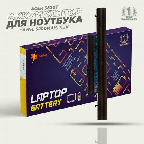 Аккумулятор для ноутбука Acer 3820T, 4820T, 5820T (AS01B41) ZeepDeep Energy 58Wh, 5200mAh, 11,1V аккумулятор для ноутбука acer um09b31 um09b34