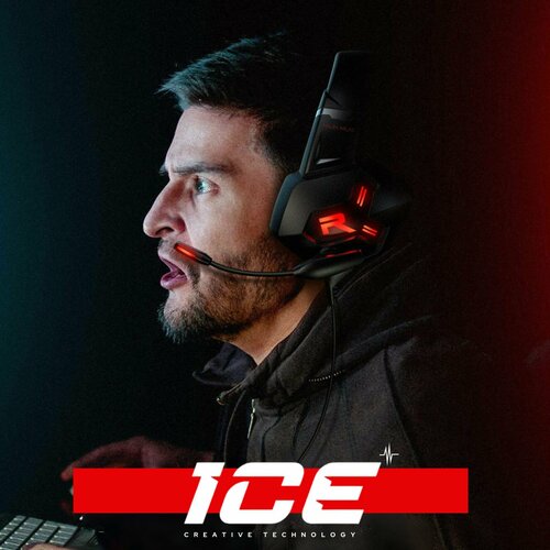 Наушники игровые с микрофоном 1CE RUN KII Игровая гарнитура для компьютера проводная с LED подсветкой 410000₽