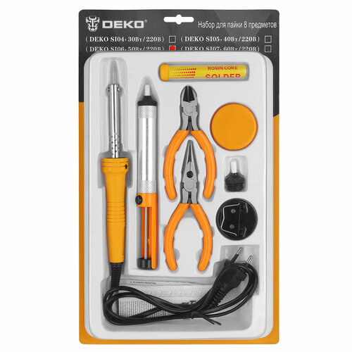 Набор для пайки DEKOSI06 50Вт220 В 8 предметов 1204₽