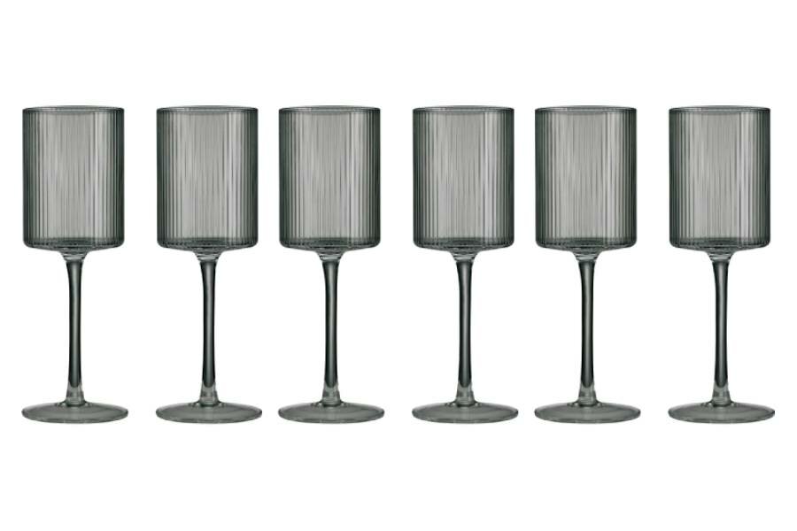 фото Набор бокалов для белого вина Modern Classic, серый, 0,31 л, 6 шт (Pozzi Milano 1876)