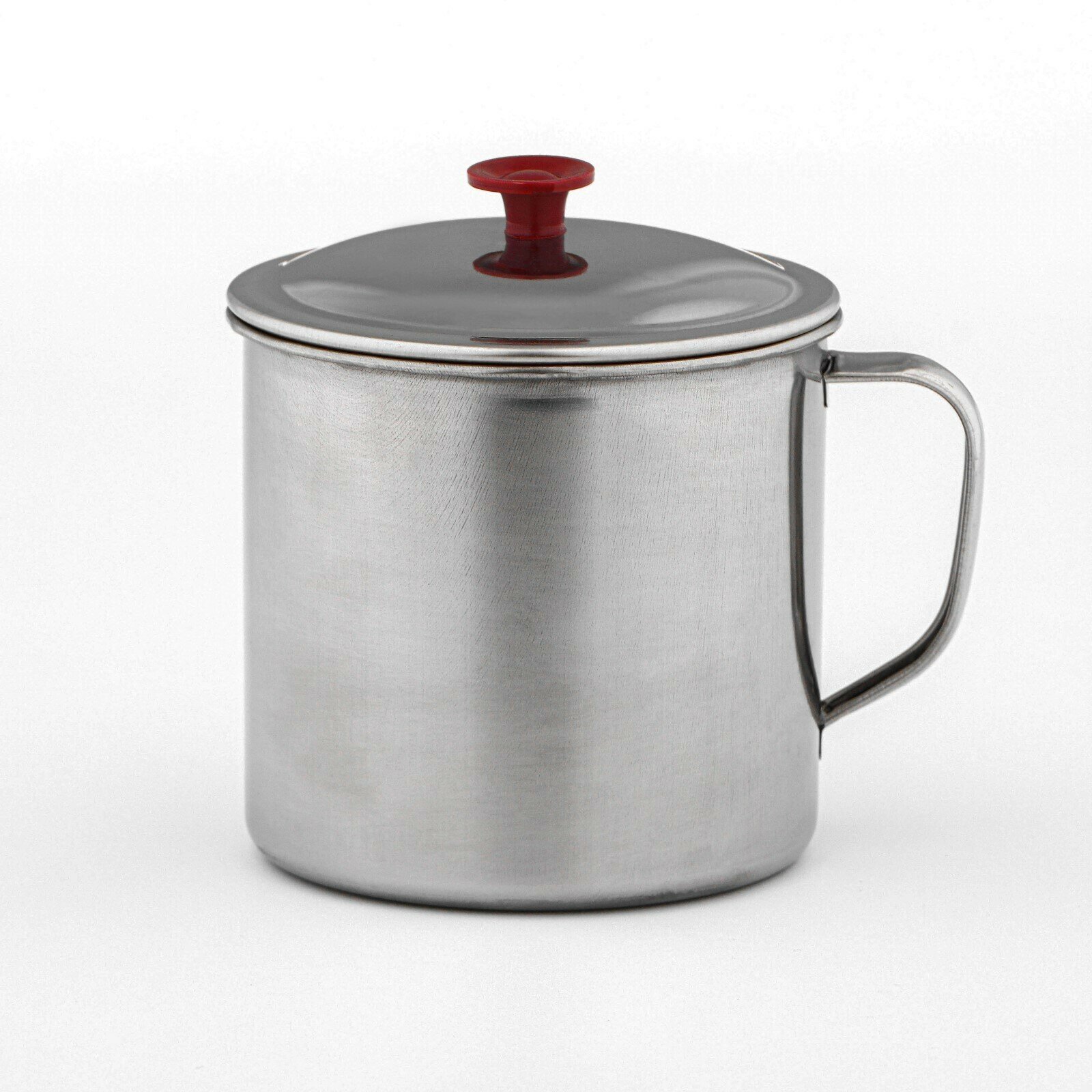 фото Кружка металлическая походная с крышкой 600 мл