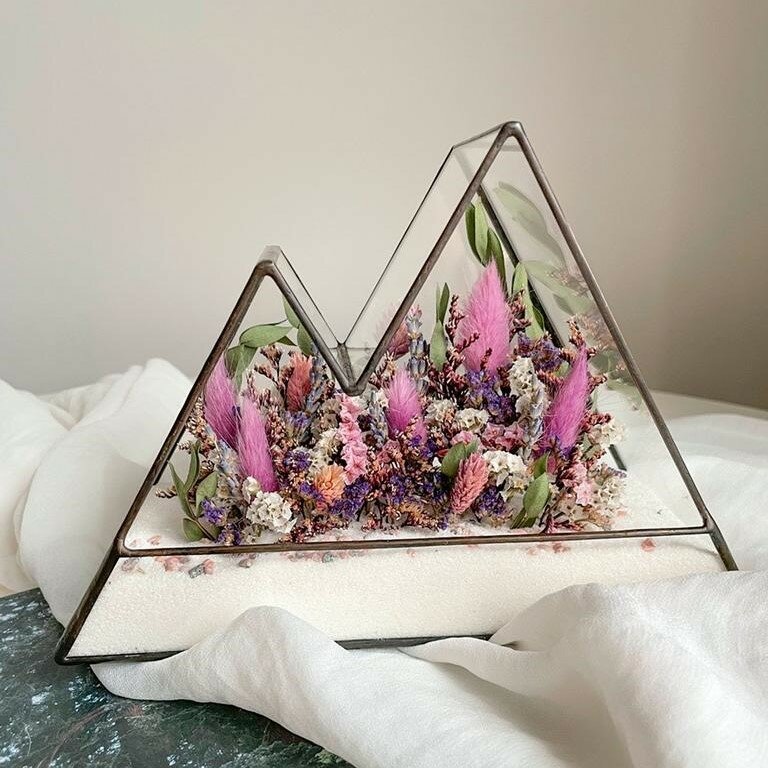 Флорариум горы с сухоцветами Лавандовые грезы северinside