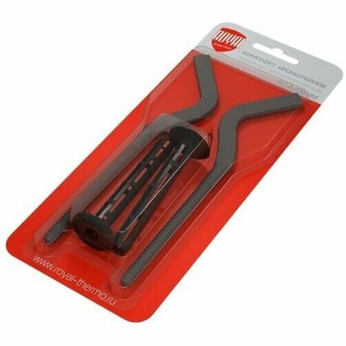 Комплект плоских кронштейнов с дюбелями 7,2х170мм, черные