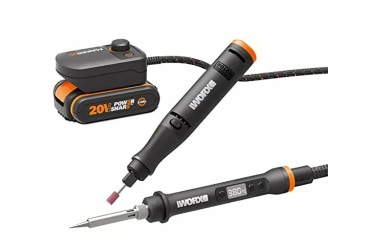 Набор WORX MAKER X 20V аккумуляторный MAKER X: гравировальная машинка WORX WX739 + выжигатель-паяльник аккумуляторный WORX WX744 - фото №10