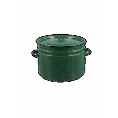 Кастрюля эмалированная 12,0 литров изумрудная с зерном
