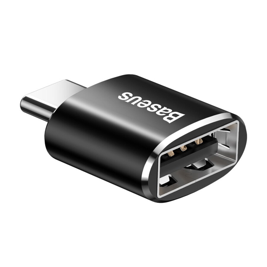 Переходник/Адаптер BASEUS Male OTG Type-C (m) - USB (f), черный