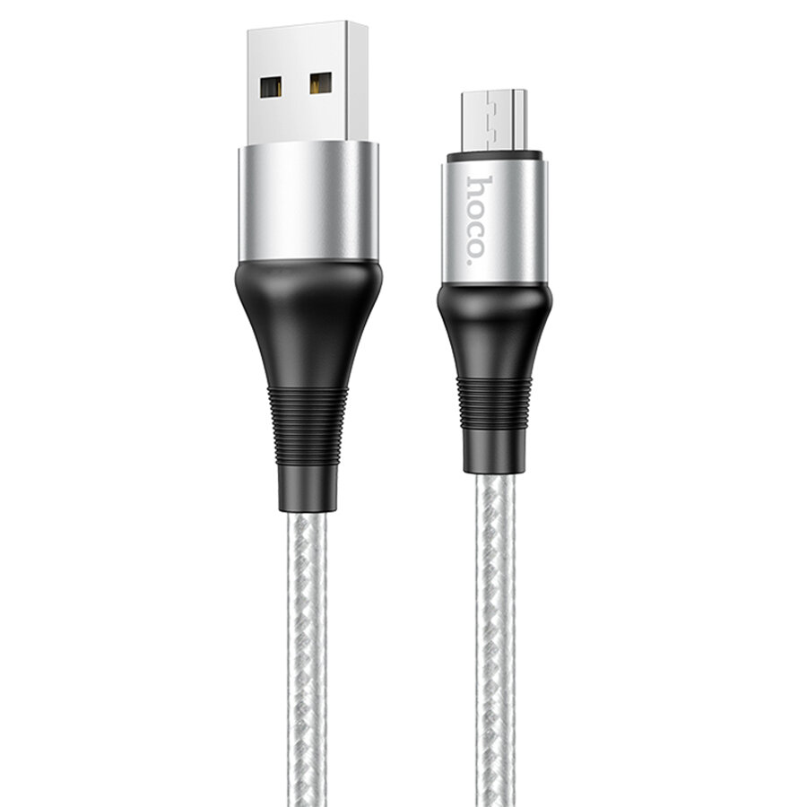 Кабель USB HOCO X50 Excellent USB - MicroUSB, 2.4А, 1 м, серый