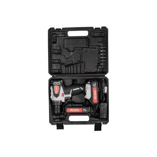 Дрель-шуруповерт аккумуляторная ДА-20-2ЛК-Б 20 Ач бесщеточный двигатель Ресанта 12948₽