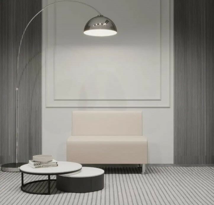 фото Диван "Forest" прямой, экокожа - бежевый, 100x50x75 см.