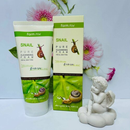 Пенка FS SNAIL PURE CLEANSING FOAM (180ml), с улиточной слизью.