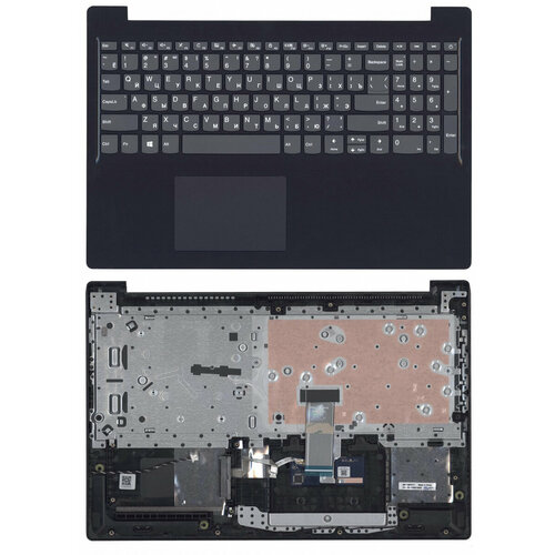 фото Клавиатура для lenovo s145-15iwl серая с черным топкейсом sino power
