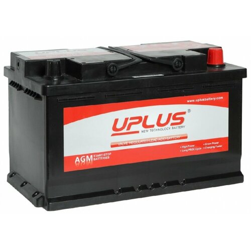 Аккумулятор автомобильный Uplus Start-Stop AGM 80 А/ч 800 А обр. пол. Евро авто (315x175x190) L4 12.2022г