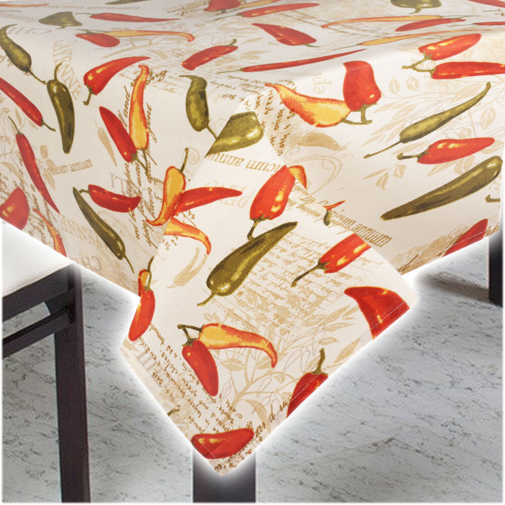 фото Итальянская скатерть на прямоугольный стол 140х180 и 140х240 см, Vallepiano / Скатерть 100% хлопок / Прямоугольная скатерть на стол